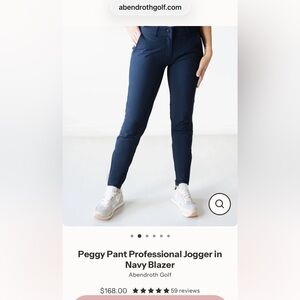 Abendroth Peggy Pant Navy Performance Golf Pants Stretch Zip Ankle Size 6 NWT